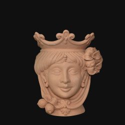 Testa h 25 limoni in terracotta femmina - 1 Testa h 25 limoni in terracotta femmina - 1
