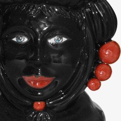 Testa h 20 c/perline rosse black Line femmina - 2 Testa h 20 c/perline rosse black Line femmina - 2