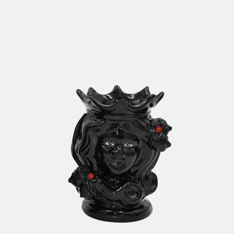 Testa h 15 c/perline rosse black line femmina - 1 Testa h 15 c/perline rosse black line femmina - 1