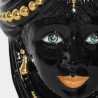 Testa h 40 c/perline black/gold c/espressione femmina labbra arancio  - 2