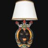 Lume a Testa h 38 in blu e arancio maschio moro - Ceramiche Di Caltagirone Sofia  - 1