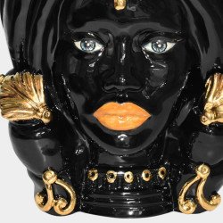 Testa h 40 turbante black and gold femmina - 2 Testa h 40 turbante black and gold femmina - 2