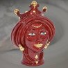 Testa h 30 Bordeaux e oro donna - Teste di moro moderne Sofia Ceramiche  - 1