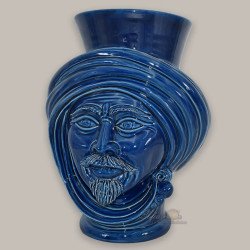 Testa h 30 Blu Integrale uomo corona liscia - Teste di moro moderne Sofia Ceramiche  - 1