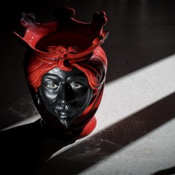Testa h 25 Rosso Fuoco invecchiato con viso opaco uomo - 2 Testa h 25 Rosso Fuoco invecchiato con viso opaco uomo - 2
