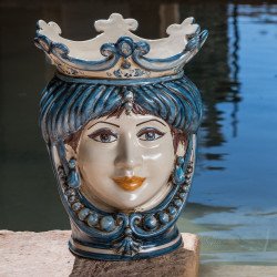 Testa h 25 c/perline mono blu femmina  - 3