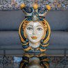 Testa h 38 in blu e arancio femmina - Ceramiche Di Caltagirone Sofia  - 2
