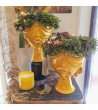 Testa Donna Ceramica Caltagirone | Zahira Senape 30cm | Teste di mo...