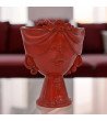 Ceramic Female Head Caltagirone | Zahira Fire Red 30cm - Moorish He...