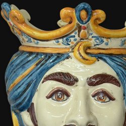 Head h 25 with beads blue/orange male  - 2